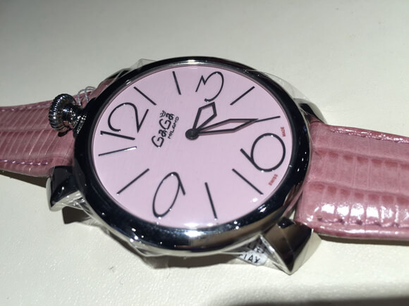 ガガミラノ スーパーコピーGaGa MILANO 時計 マニュアーレシン46mm ライトピンクレザー 5090.05